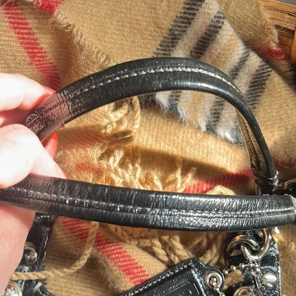 Authentic Coach Madison Tribeca East West Black Leather Tote Handbag #14111 - Picture 6 of 17